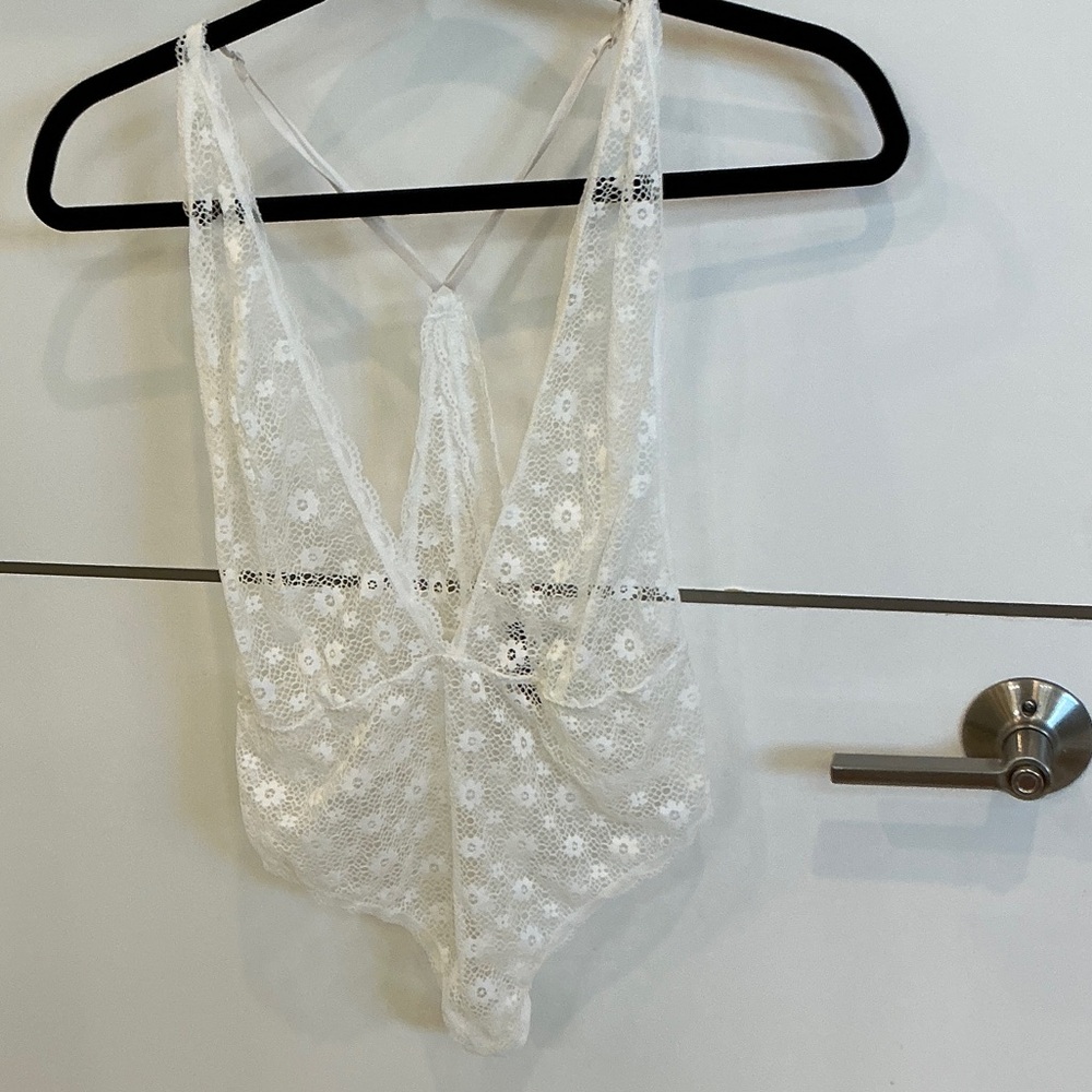 Victoria's Secret Cream Floral Lace Slip